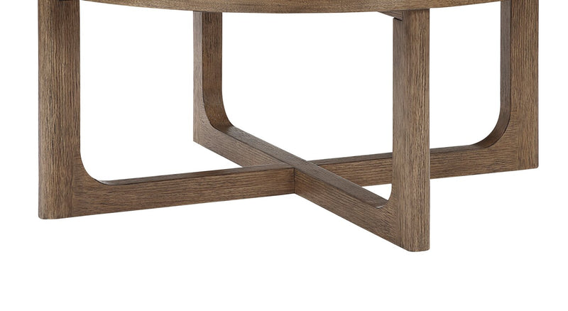 Maxwell 42\" Round Coffee Table - Light Brown Hickory