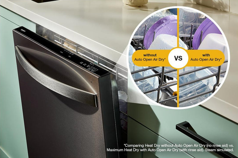 Whirlpool 24\" 47 dBA Built-In Dishwasher - Fingerprint Resistant Black Stainless Steel - WDTS8024SV