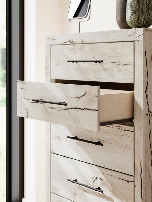 Derekson Bedroom Chest of Drawers, 5-Drawer, 31.7\"W x 53.9\"H - Rustic White