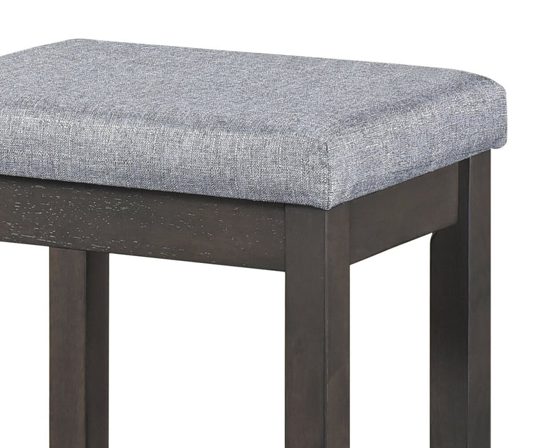 Noah 60” Modern Dinette with 3 Counter-Height Stools and USB Ports - Grey