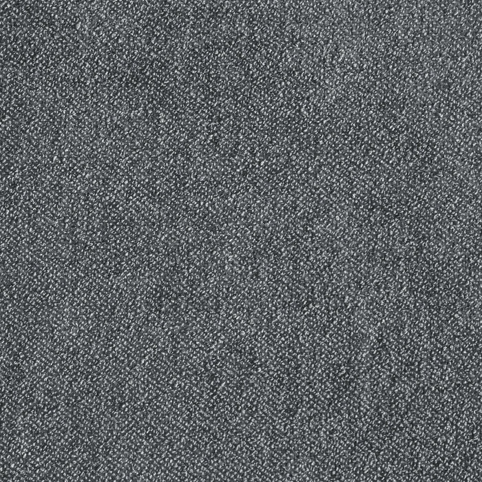 Amos Upholstered Storage Bed in Charcoal Fabric with Channelled Headboard & 3 Built-in Drawers - Queen Size