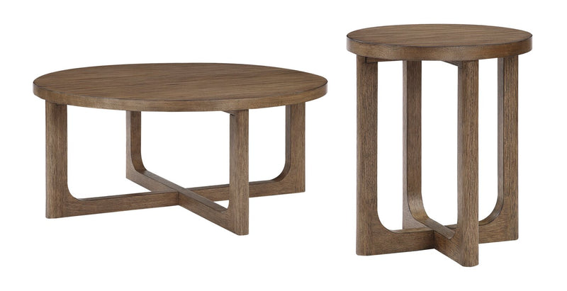 Maxwell 20\" Round End Table - Light Brown Hickory