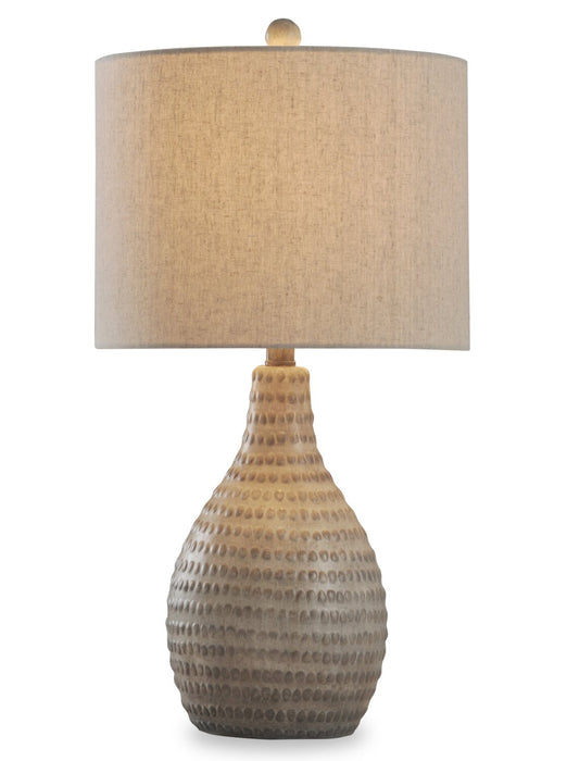 Atlas 26” Greige Polyresin Table Lamp