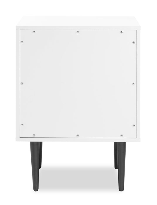 Brax Bedside 2-Drawer Nightstand, 18\"W x 25.75\"H - White