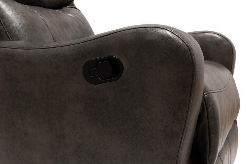 Ellis 32\" Faux Leather Glider Reclining Chair – Grey 