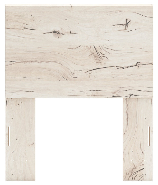 Derekson Panel Bed with Headboard & Frame for Kids, Rustic White - Twin Size