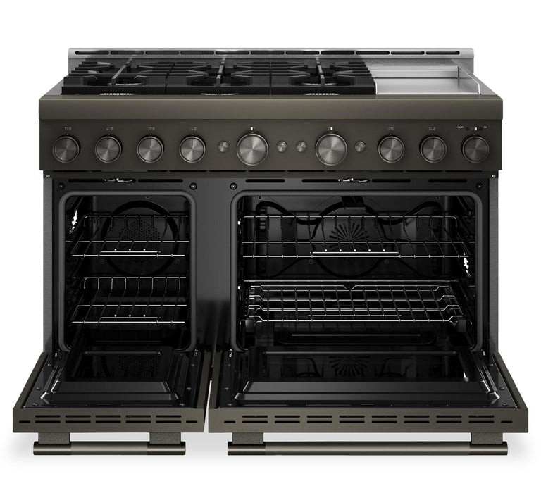 KitchenAid 6.3 Cu. Ft. 6 Burner Commercial-Style Gas Range – Black Ore - KFGD948SBE