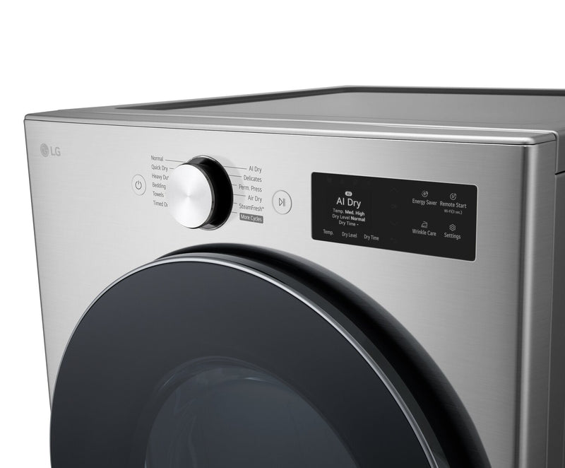 LG 7.4 Cu. Ft. Smart Front-Load Electric Dryer with AI Sensory Dry - Graphite Steel -  DLEX5800V