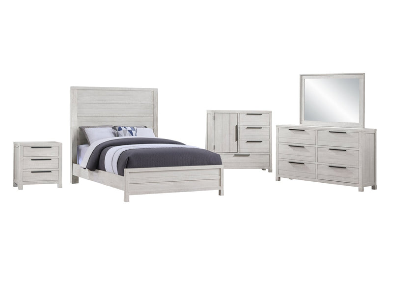 Haven Bedroom 4-Drawer Chest with Storage Cabinet, 48\"W x 48\"H - White