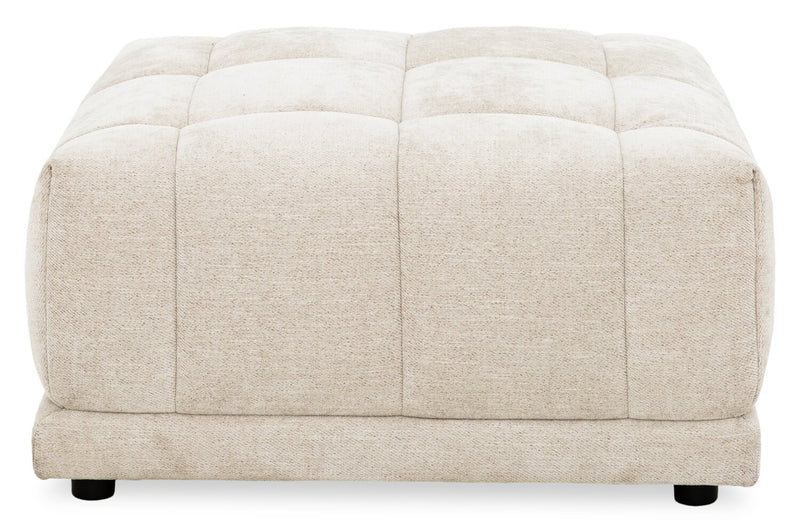 Kort & Co. Oaklyn Modular 38\" Fabric Ottoman with Tufted Seat Cushion - Beige