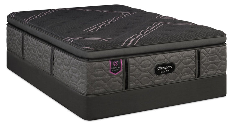 Beautyrest Black Signature Magenta Euro Pillowtop Queen Mattress Set