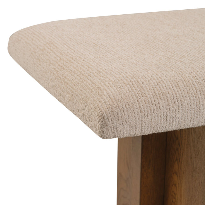 Scott Living Henri Dining Bench with Polyester Fabric, Wood, 68\"W - Brown