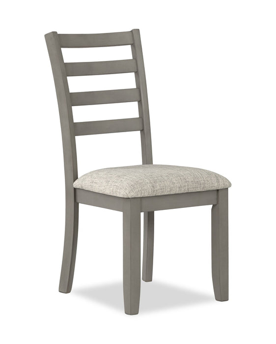 Cove 5pc Dining Table Set with Table & 4 Chairs, Storage Drawers, Melamine, 66\"W - Grey