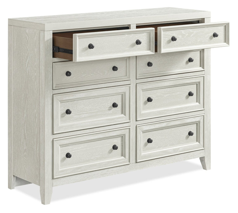 Casa Bedroom 8-Drawer Dresser, 54\"W x 44\"H, Wood - White