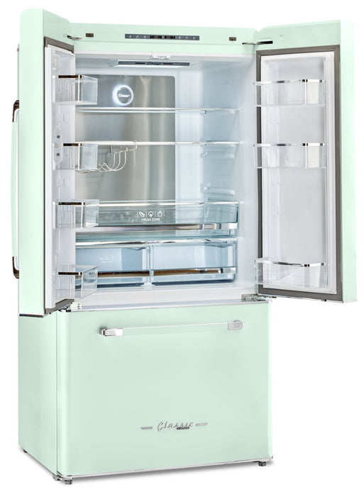 Classic Retro by Unique 36\" 21.4 Cu. Ft. Counter-Depth Refrigerator - Summer Mint Green - UGP-595L LG AC