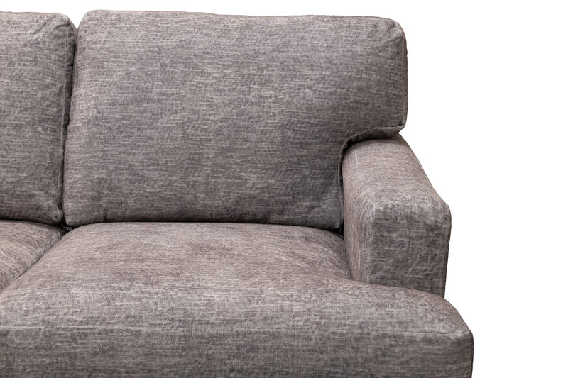 Made in Canada Luxe 2-Piece Left-Facing Fabric Sectional with Removable Cushions - Zaftig Dove Grey