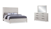 Haven 5pc Bedroom Set with Panel Bed, Dresser & Mirror, White - King Size 