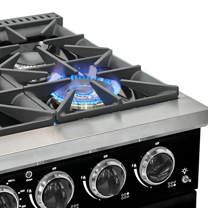 Classic Retro by Unique 36\" 5.2 Cu. Ft. 6-Burner Gas Range with Convection - Midnight Black - UGP-36CR B