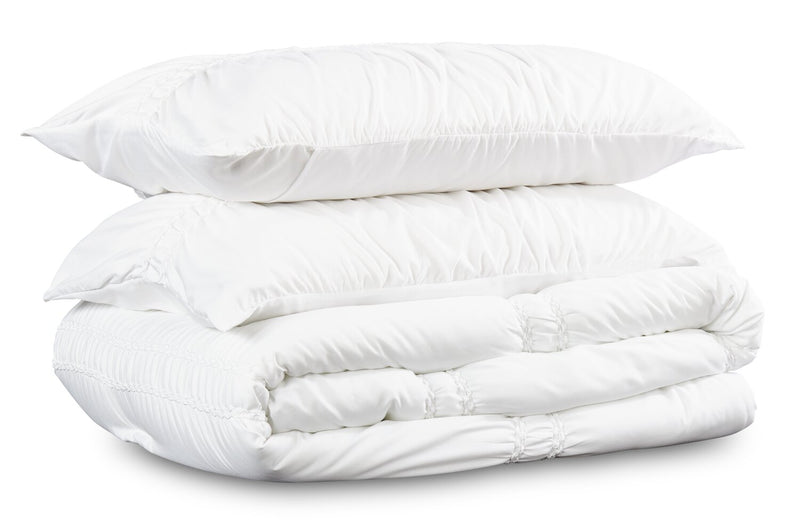 Rhodes 3-Piece King Comforter Set - White