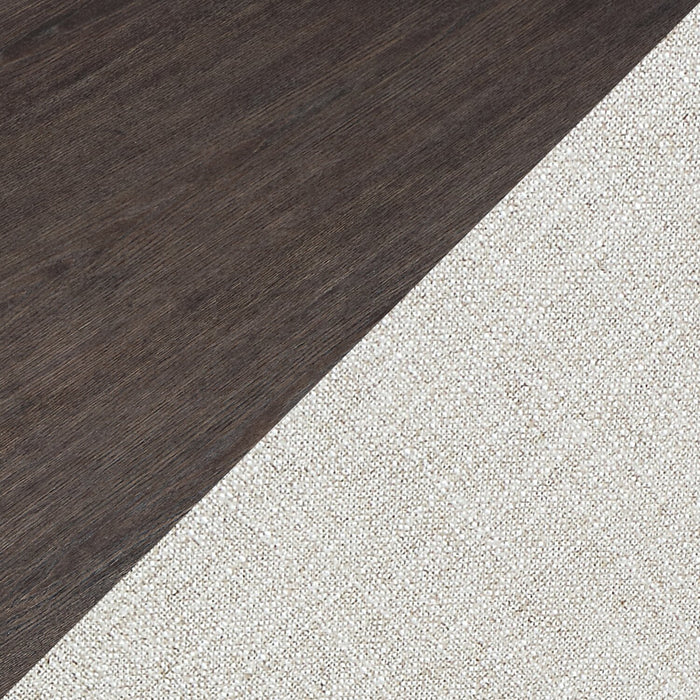 Zelda 7pc Dining Set with Table & 6 Chairs, 78-96\"W - White & Espresso Brown