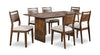 Vale 7pc Dining Set with Table & 6 Chairs, Wood, 72\"W - Brown & Beige