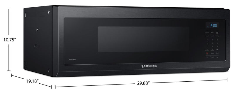 Samsung 1.1 Cu. Ft. Over-the-Range Microwave with 400 CFM - Matte Black Stainless Steel - ME11F7510MT/AC