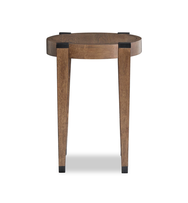 Gordon 18” Round Solid Wood End Table - Brown