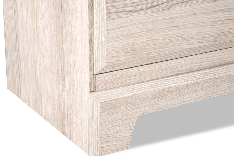 Yorkdale 6pc Bedroom Set with 12-Drawer Storage Bed, Dresser, Mirror & Nightstand, White - Queen Size