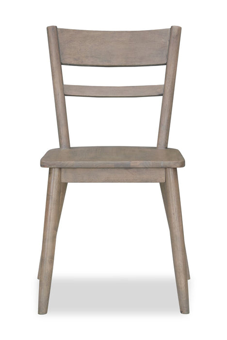 Remi Dining Chair with Curved Ladder-Back - Brown