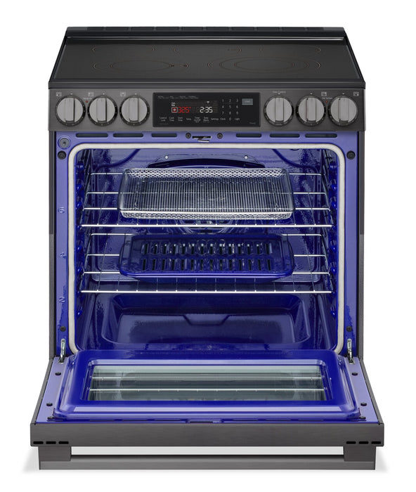 LG 6.3 Cu. Ft. Smart Electric Range with Air Fry – Black Stainless Steel - LSEL6335ZE