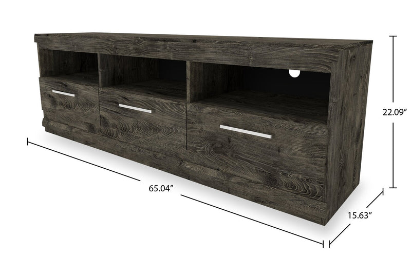 Camden 65\" TV Stand with Storage and Cable Management for TVs up to 70\" - Alabaster Oak