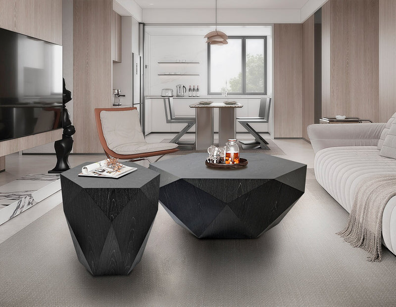 Dawson 37” Modern Coffee Table - Black