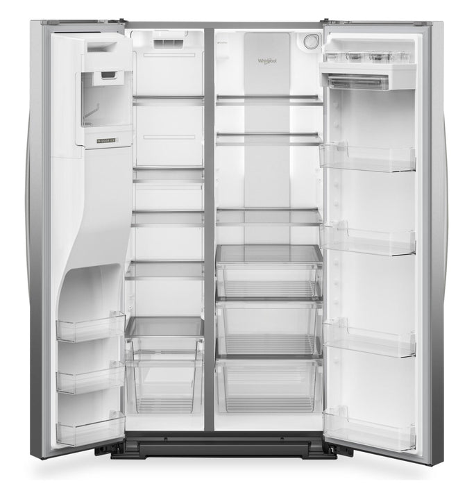 Whirlpool 36\" 28.7 Cu. Ft. Side-by-Side Refrigerator – Fingerprint-Resistant Stainless - WRSF6536RZ