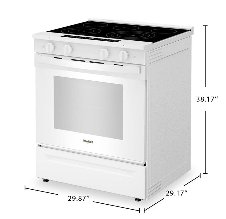 Whirlpool 5.3 Cu. Ft. Electric Range with Air Fry and WipeClean™ Coating - White - YWSES7530RW