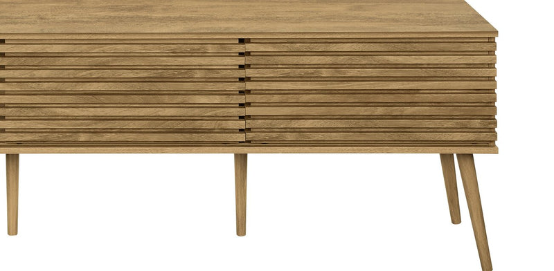 Gemma 72\" Rustic TV Stand with Storage and Cable Management for TVs up to 80\"- Brown