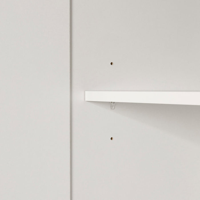 Alex Bedroom 2-Drawer Chest with Storage Cabinet, 33\"W x 68.5\"H - White