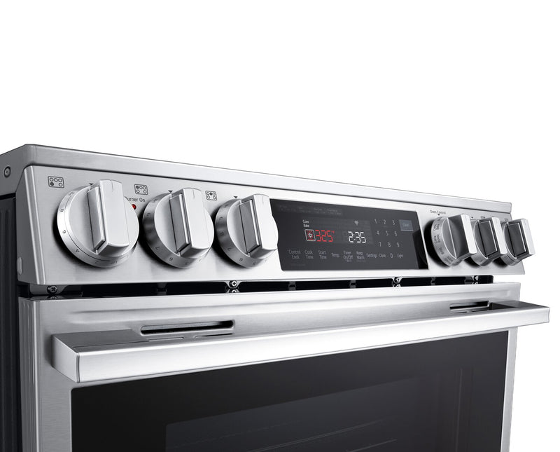 LG 6.3 Cu. Ft. Smart Electric Range with Air Fry – Fingerprint Resistant Stainless Steel - LSEL6335XE 