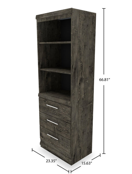 Camden 23.35” Pier with Storage - Alabaster Oak