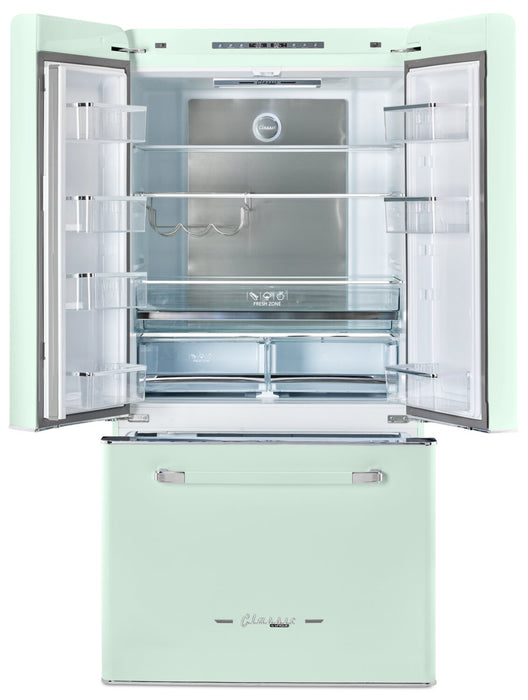 Classic Retro by Unique 36\" 21.4 Cu. Ft. Counter-Depth Refrigerator - Summer Mint Green - UGP-595L LG AC
