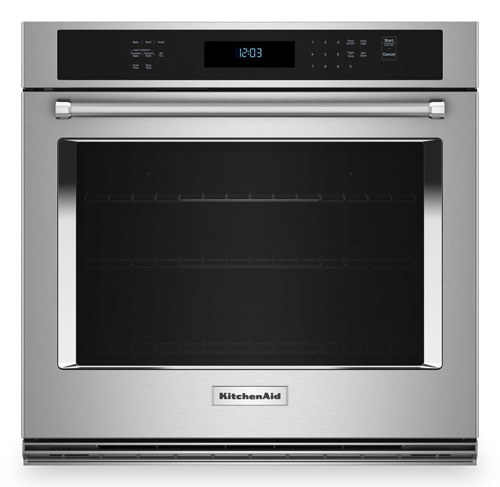 KitchenAid 30\" 5 Cu. Ft. Electric Single Wall Oven with True Convection - PrintShield Stainless - KOES530PPS