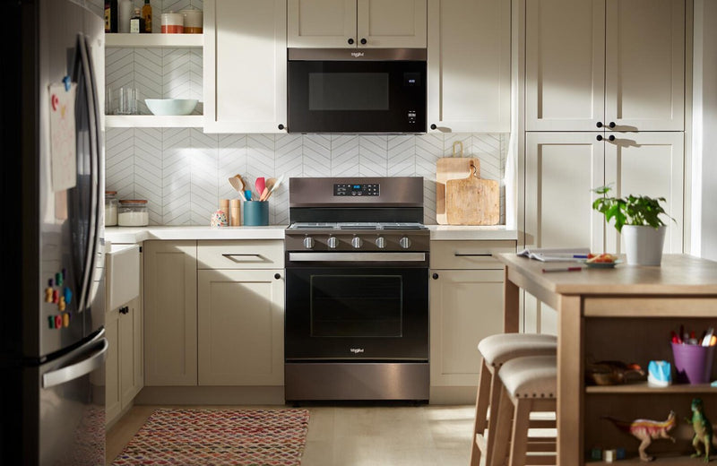 Whirlpool 5 Cu. Ft. Gas Range with Air Fry and Self-Clean - Black Stainless Steel - WFGS5030RV