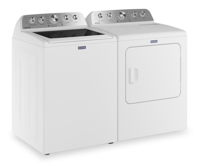 Maytag 5.4 Cu Ft. Top Load Washer with Pet Pro and 7.0 Cu Ft. Gas Dryer – White 