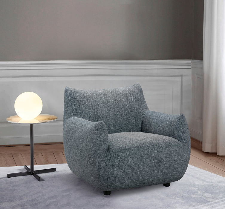 Luna 35.4\" Fabric Accent Chair - Grey