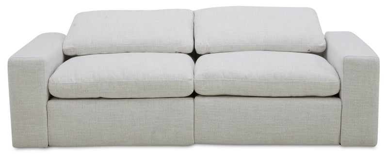 Sky Modular 91.5\" Fabric Power Reclining Loveseat with Removable Feather Down Cushions - Nathan Wheat