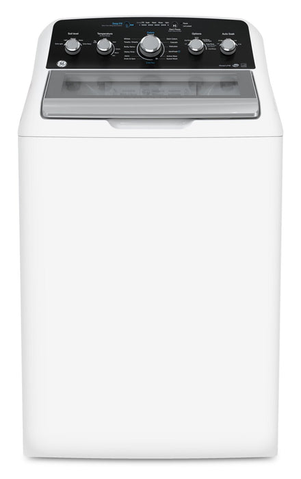 GE 4.9 Cu. Ft. Top Load Washer and 7.2 Cu. Ft. Gas Dryer with SaniFresh