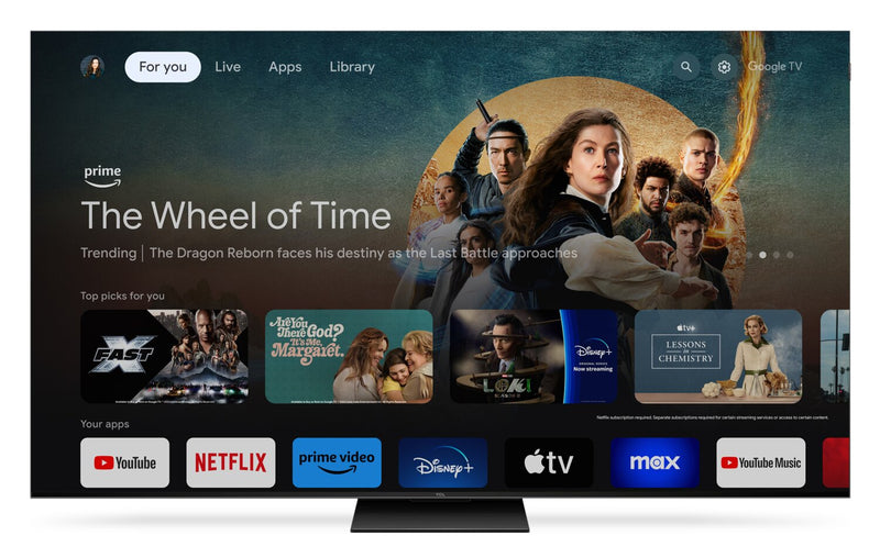TCL 85\" QLED Mini LED 4K UHD HDR Ultra IMAX Enhanced 120Hz Google Smart TV (85QM751G)