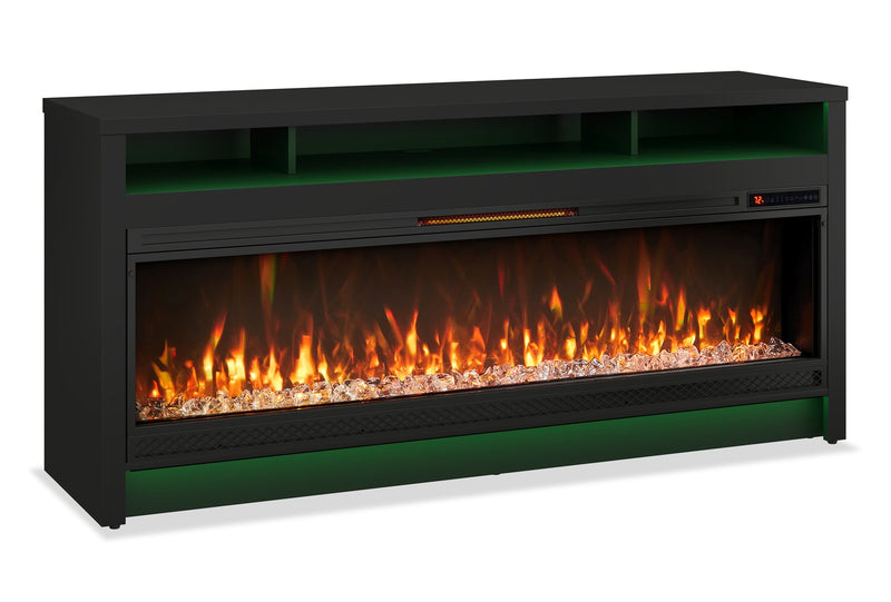 Blazen 64\" Electric Fireplace TV Stand with Storage for TVs up to 70\" - Black