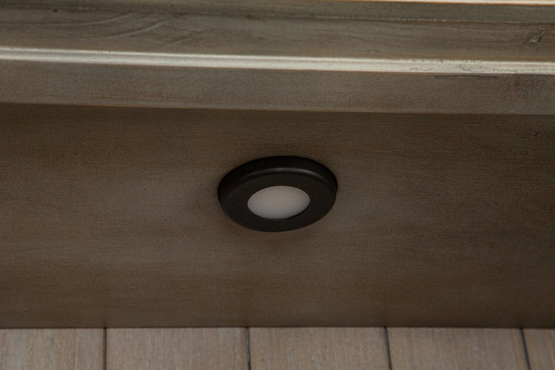 Baron 22” Rustic Pine Pier with Storage and Cable Management - Dovetail Grey