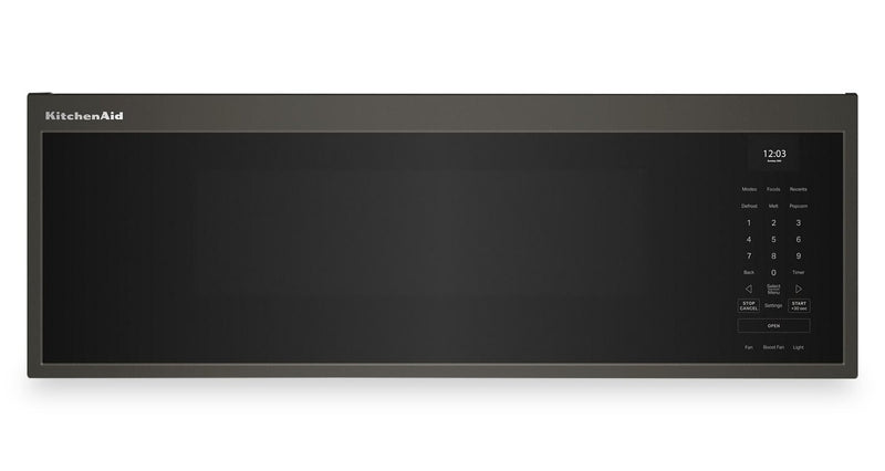 KitchenAid 1.1 Cu. Ft. Smart Low-Profile Over-the-Range Microwave - Black Ore - YKMML550RBE