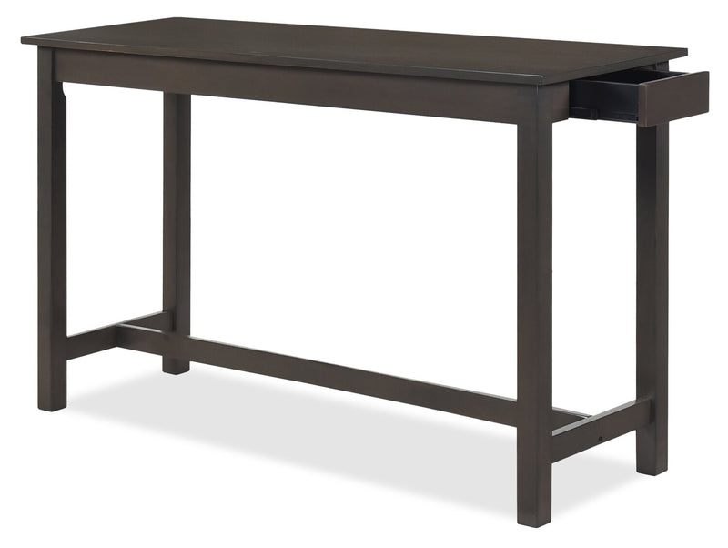 Noah 60” Modern Dinette with 3 Counter-Height Stools and USB Ports - Grey